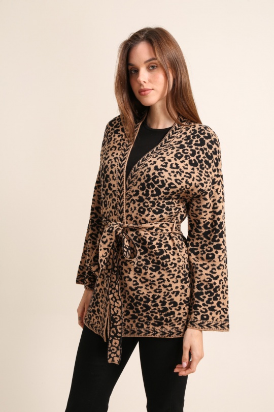 Gilets Femme Taupe/noir J&H FASHION 9305 Efashion Paris