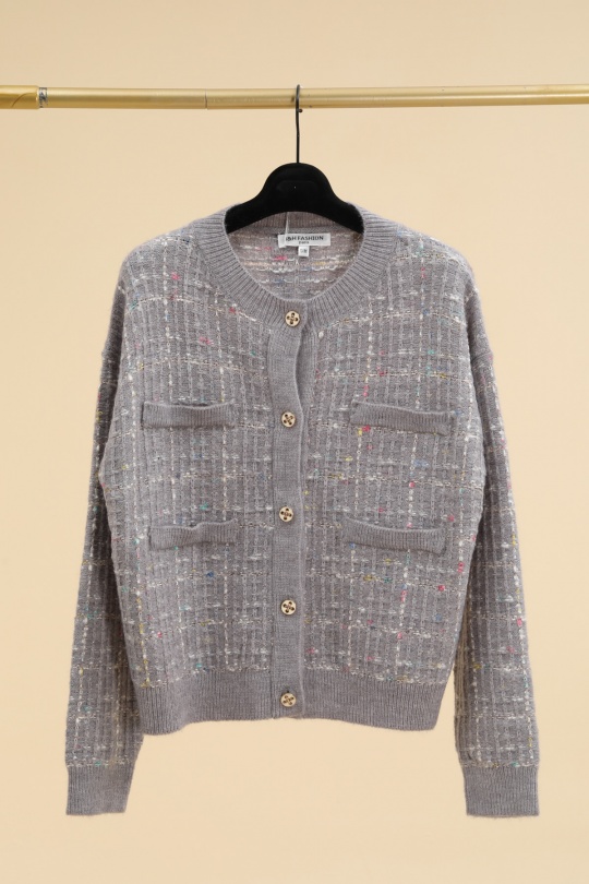 Cardigans Women Grey J&H FASHION 9312 Efashion Paris