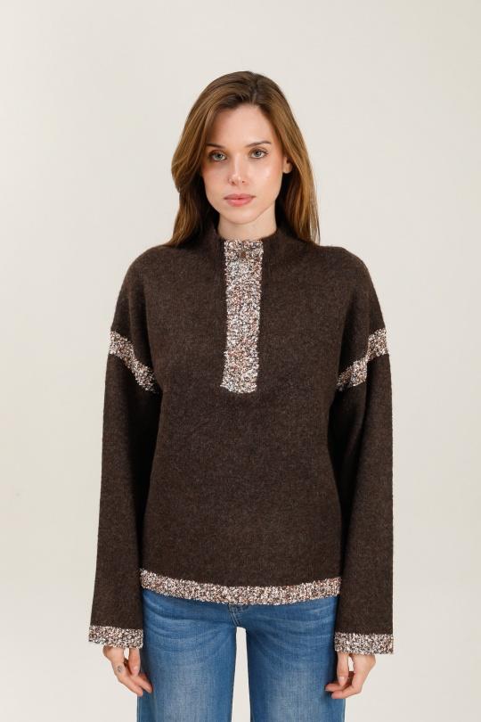 Jumpers Women Brown J&H FASHION 9327 Efashion Paris