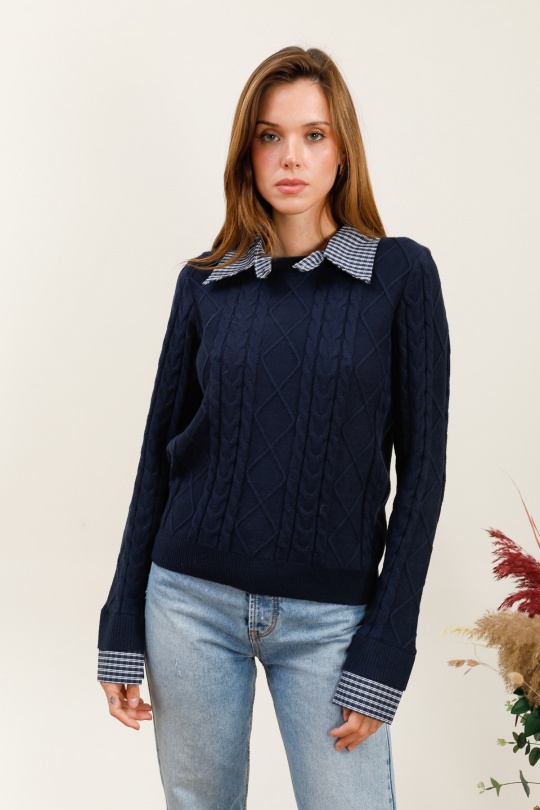 Pulls Femme Noir J&H FASHION 78060 Efashion Paris