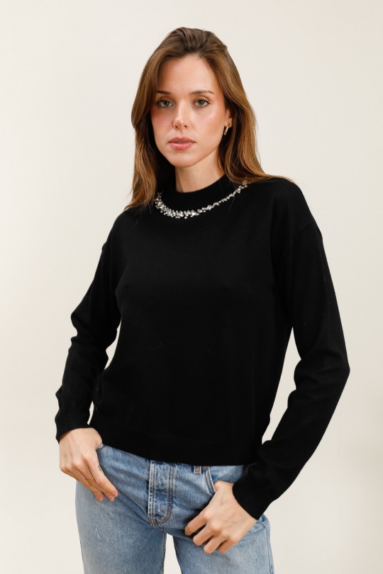 Jumpers Women Black J&H FASHION 78076 Efashion Paris