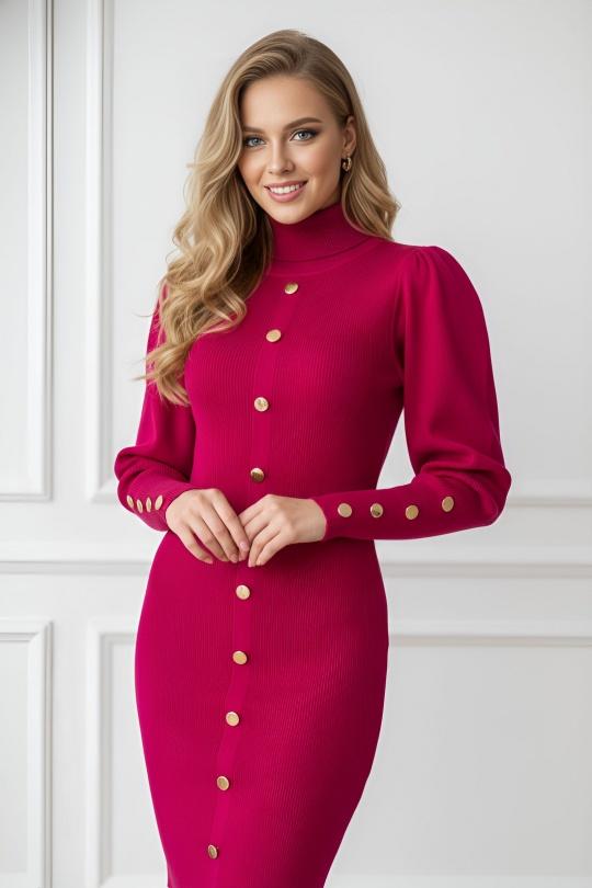 Midi dresses Women Bottle green J&H FASHION 68386 Efashion Paris