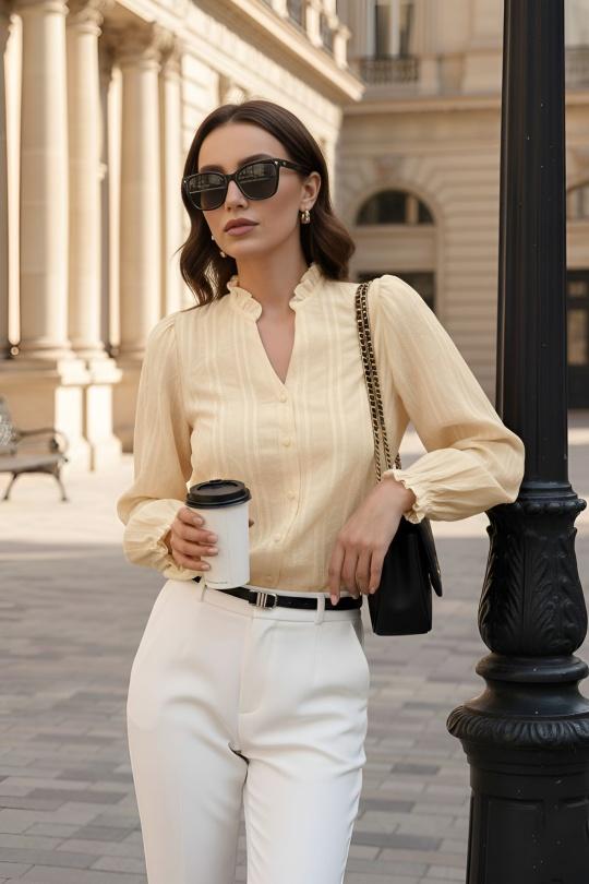 Shirts Women Beige J&H FASHION 17535 Efashion Paris