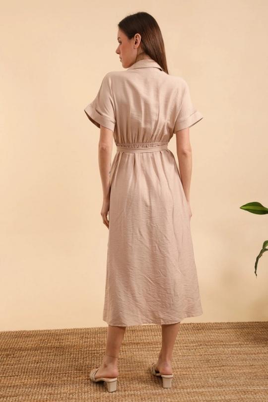 Robes longues Femme Beige J&H FASHION 15623 Efashion Paris