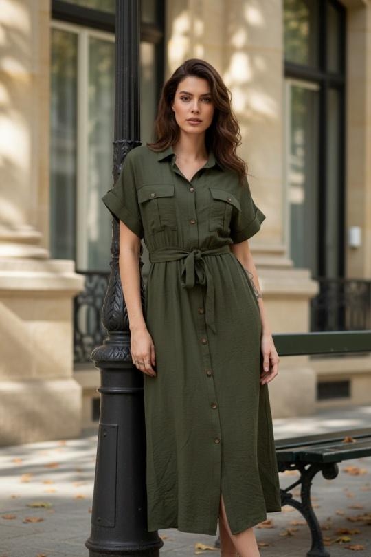 Robes longues Femme Beige J&H FASHION 15623 Efashion Paris