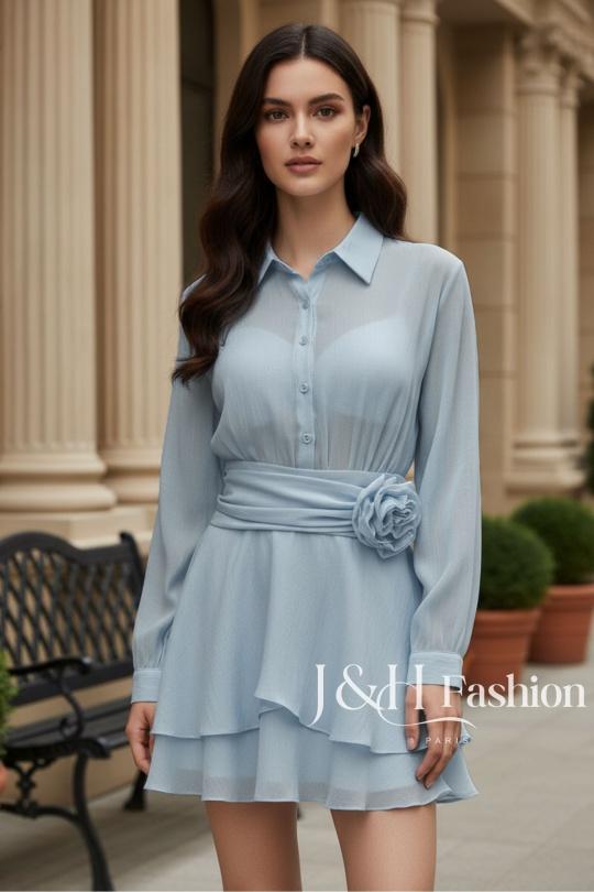 Robes courtes Femme Bleu J&H FASHION 28765 Efashion Paris