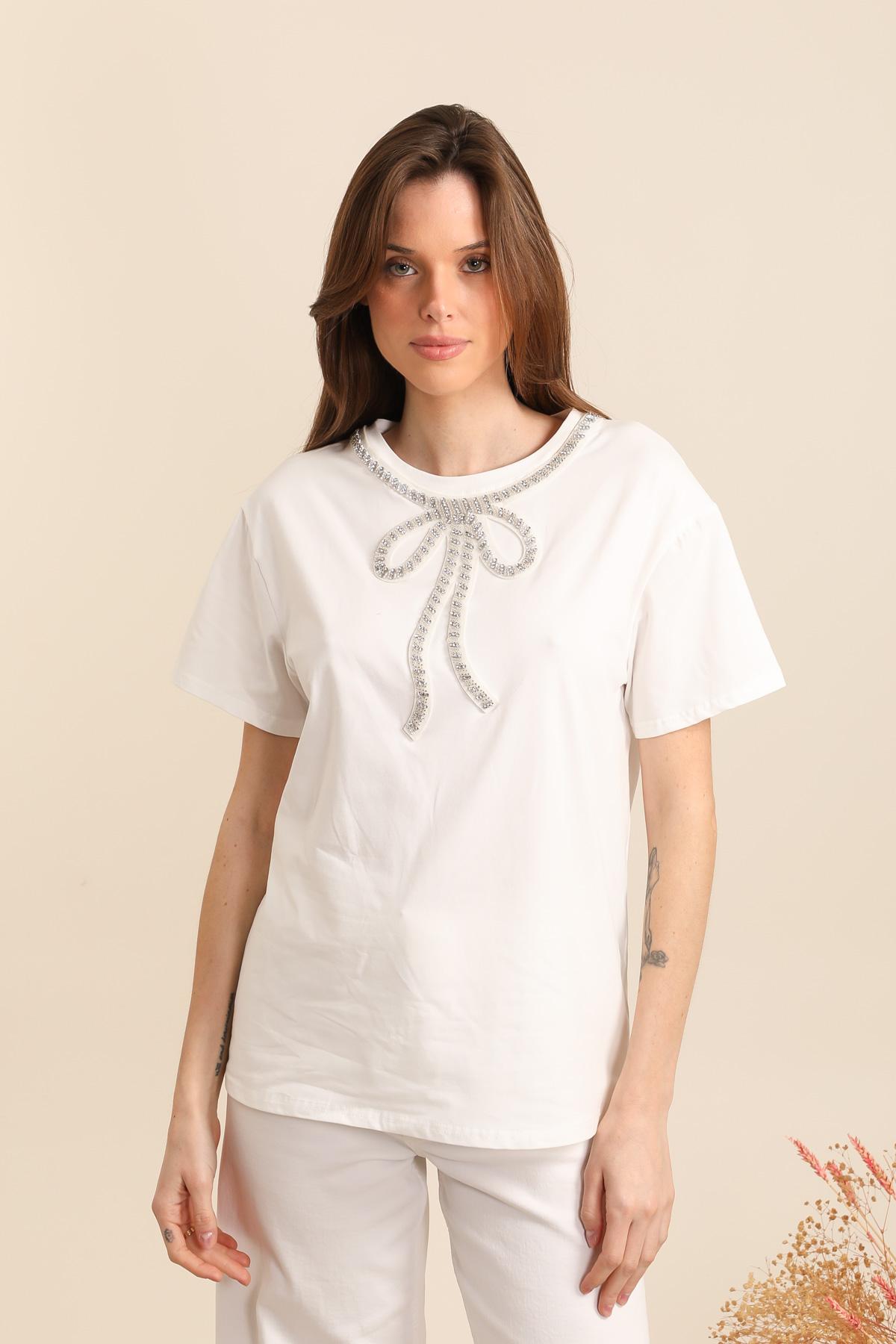 T-shirts Donna White J&H FASHION 28700 #c Efashion Paris