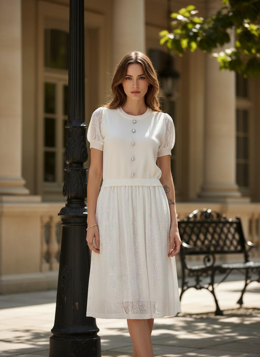 Robes mi-longues Femme Beige J&H FASHION 16115 #c Efashion Paris