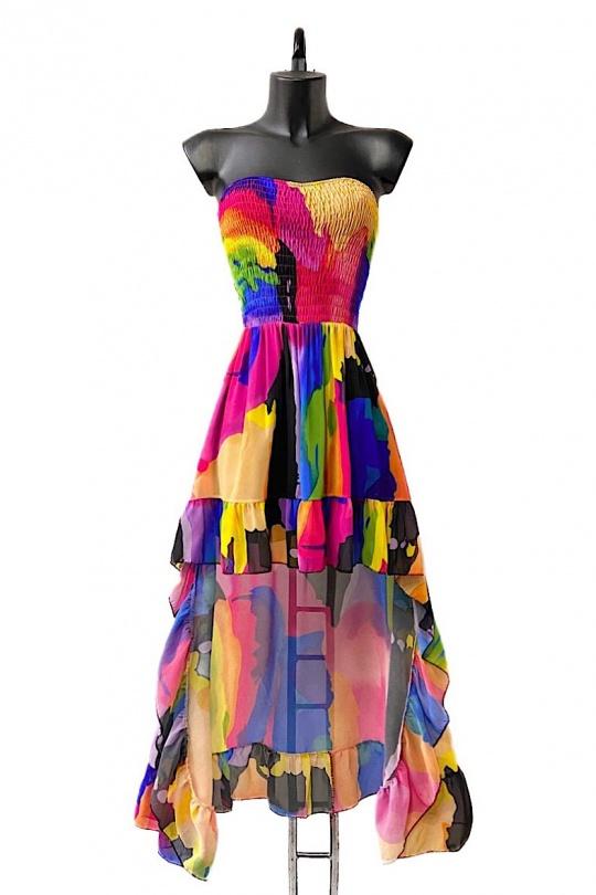 Robes longues Femme Framboise/orange ELLE STYLE GL_9910_ALL2024_MADY Efashion Paris