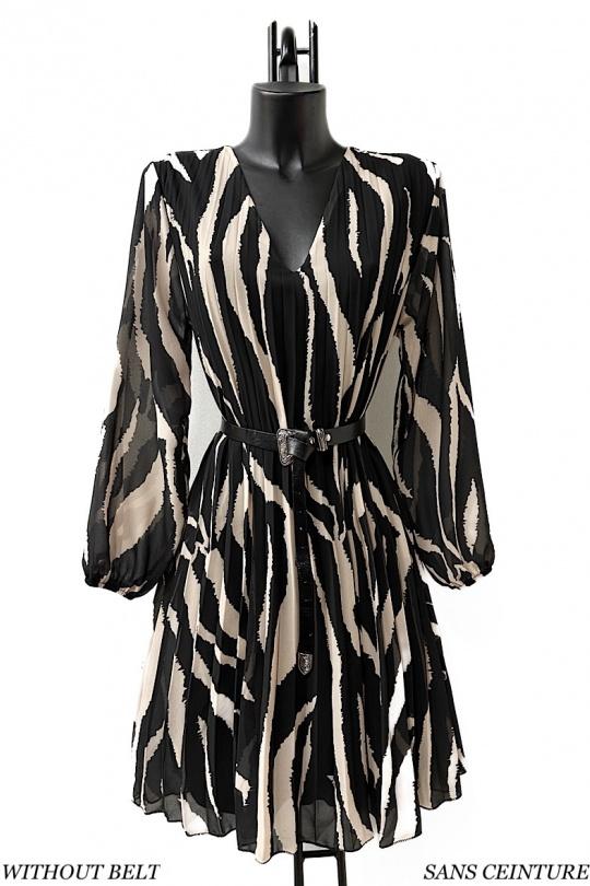 Robes courtes Femme zebre blanc ELLE STYLE NF_21635_ALL_SANIA Efashion Paris