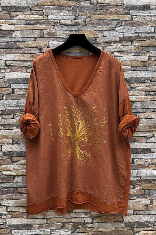 Tops Femme Rouille ELLE STYLE ANIT_23617_ARBRE_923 Efashion Paris