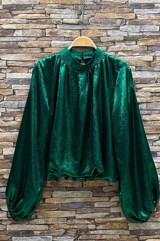 Blouses Femme Vert sapin ELLE STYLE TH_24598_BRI_IRISA Efashion Paris