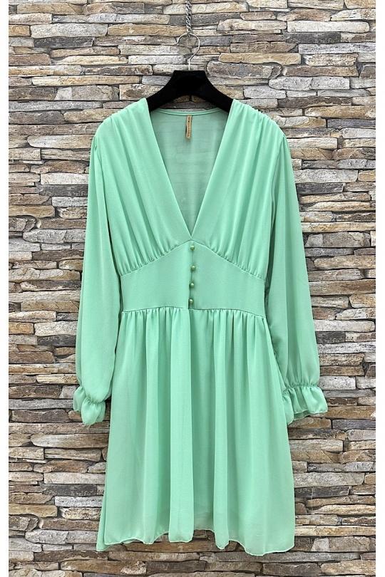 Robes courtes Femme Vert bouteille ELLE STYLE GL_8944_UNI_JULIETTE Efashion Paris