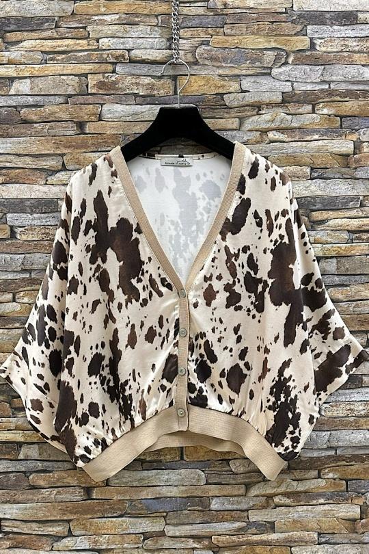 Blouses Femme Tan ELLE STYLE TYR_D5153_TOUS_GILETTA Efashion Paris