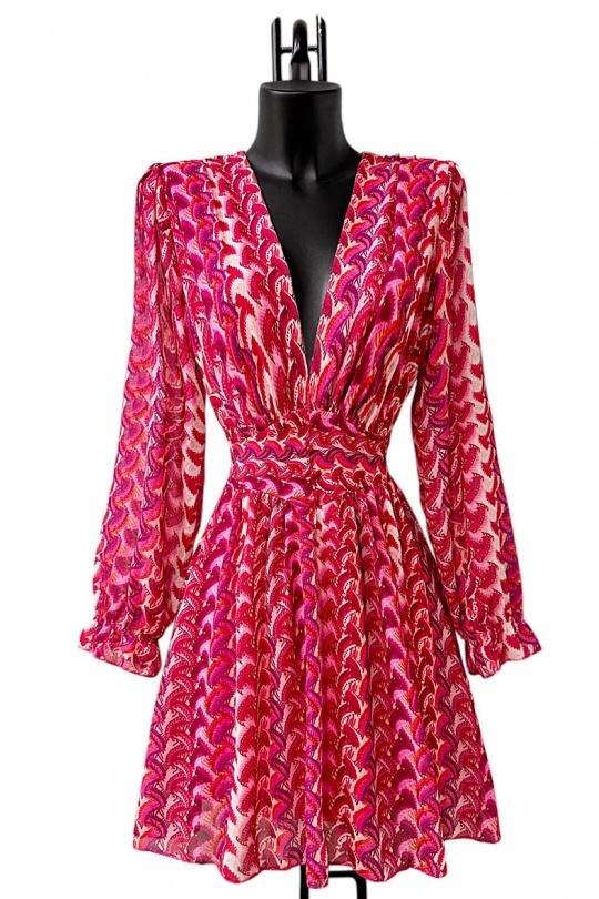 Vestidos cortos Mujer Fushia ELLE STYLE GL_8944_VRZGZG_JULIETTE Efashion Paris