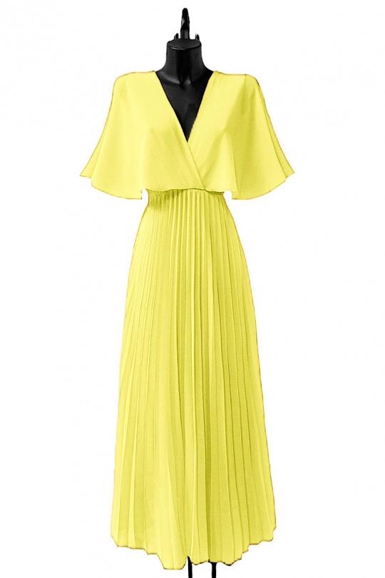 Maxi dresses Women Yellow ELLE STYLE GL_0480_525_CARMEN Efashion Paris