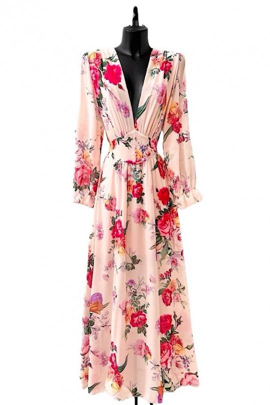 Vestidos largos Mujer Pink nude ELLE STYLE GL_8990_BLUSH_JULIETTA Efashion Paris