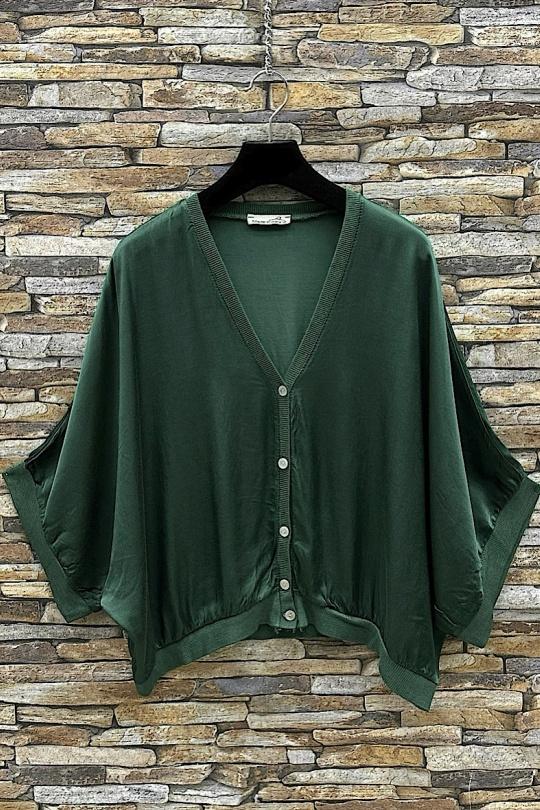 Gilets Femme Vert bouteille ELLE STYLE JB_5151_GILETTE Efashion Paris