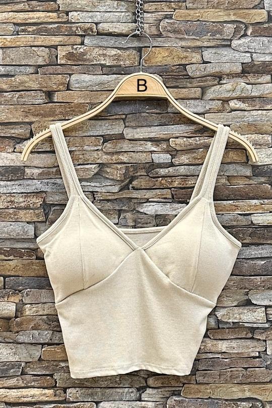 Camisetas sin mangas Mujer Beige ELLE STYLE HS_3016_BRITNEY_625 Efashion Paris