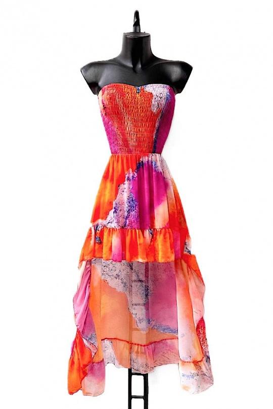 Vestidos largos Mujer Dark orange ELLE STYLE GL_9910_ALL2024_MADY Efashion Paris