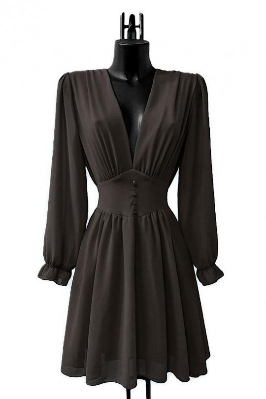 Robes courtes Femme Vert bouteille ELLE STYLE GL_8944_UNI_JULIETTE Efashion Paris