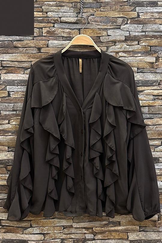 Blouses Femme Marron foncé ELLE STYLE GL_06511_FANELLA Efashion Paris