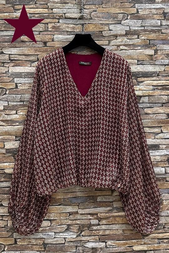 Camicette Donna Burgundy ELLE STYLE NF_21689_PLUM_VERRA_925.. Efashion Paris
