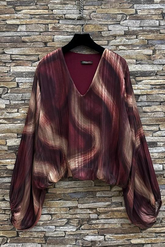 Blouses Femme Bordeaux marron ELLE STYLE NF_21689_PLUM_VERRA_925.. Efashion Paris