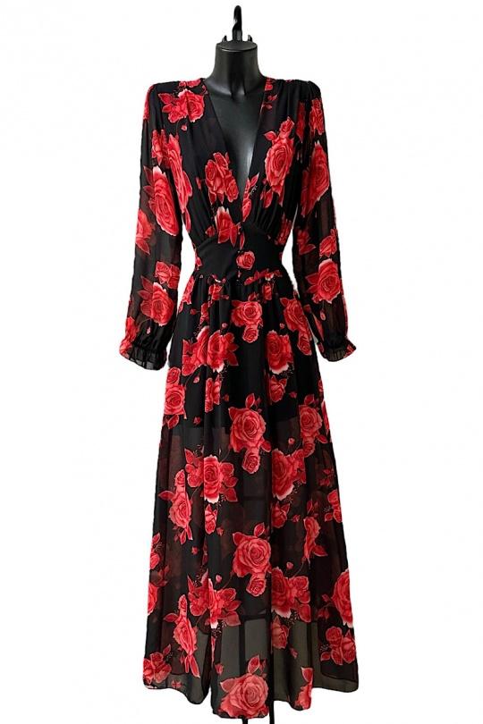Maxi dresses Women Black ELLE STYLE GL_8990_ROSE Efashion Paris