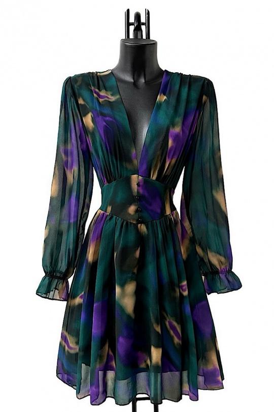 Short dresses Women Canard green ELLE STYLE GL_8944_TYEBTL_JULIETTE Efashion Paris