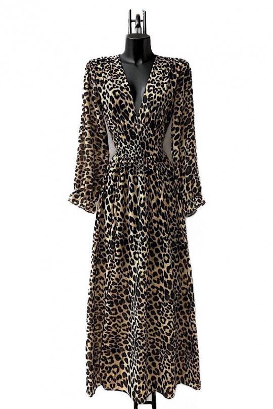 Abiti maxi Donna Black ELLE STYLE GL_8990_LEOPARD_JULIETTA Efashion Paris