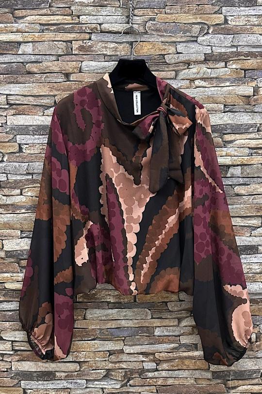 Tops Mujer Burgundy/Black ELLE STYLE TH_23140_MINCARR_ANIELLA Efashion Paris