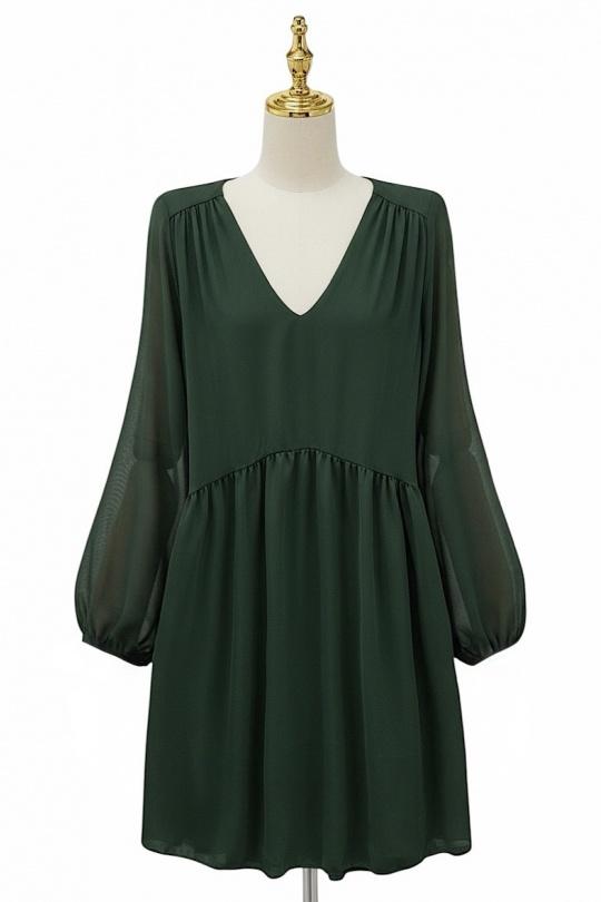 Robes courtes Femme Vert bouteille ELLE STYLE ERMD_22514_UNI_CLEMENCE Efashion Paris