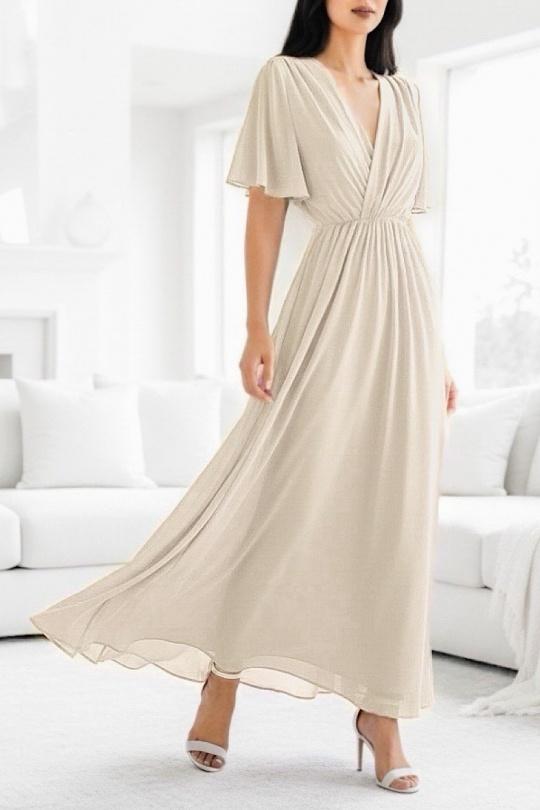 Robes longues Femme Beige ELLE STYLE TH_9699_ROSY Efashion Paris