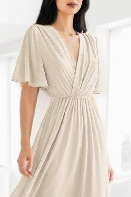 Robes longues Femme Beige ELLE STYLE TH_9699_ROSY Efashion Paris