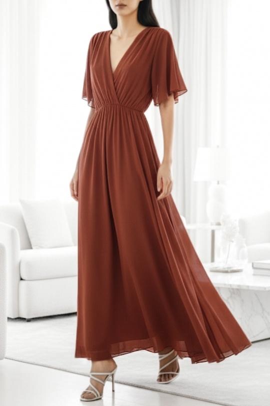 Robes longues Femme Beige ELLE STYLE TH_9699_ROSY Efashion Paris