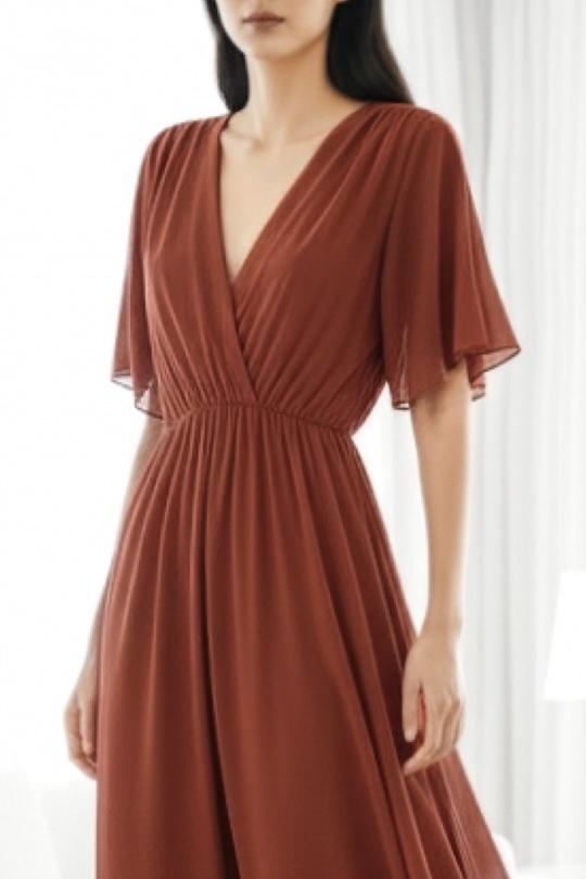 Robes longues Femme Beige ELLE STYLE TH_9699_ROSY Efashion Paris