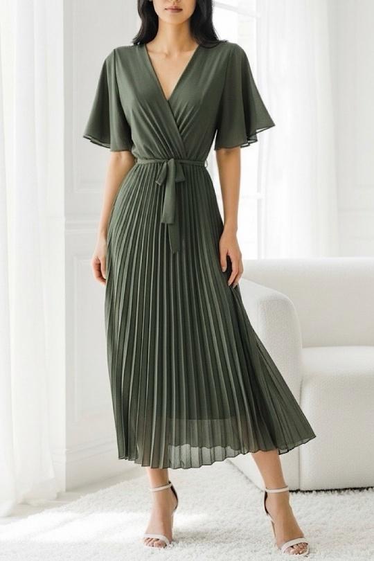 Robes longues Femme Kaki ELLE STYLE TH_8309_UNI_ALIRA Efashion Paris