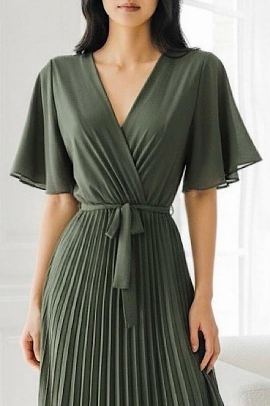 Robes longues Femme Kaki ELLE STYLE TH_8309_UNI_ALIRA Efashion Paris