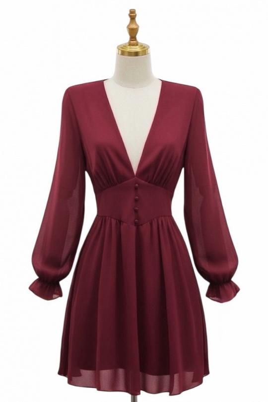 Robes courtes Femme Vert bouteille ELLE STYLE GL_8944_UNI_JULIETTE Efashion Paris