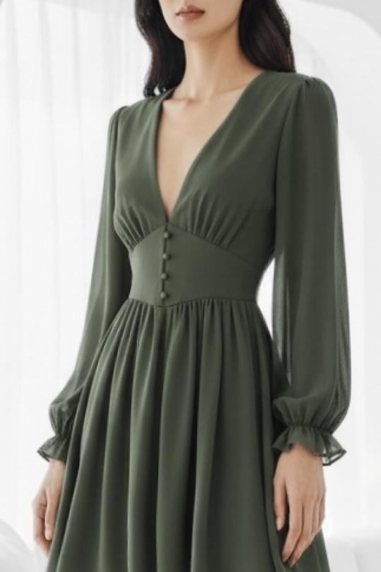 Robes courtes Femme Vert bouteille ELLE STYLE GL_8944_UNI_JULIETTE Efashion Paris