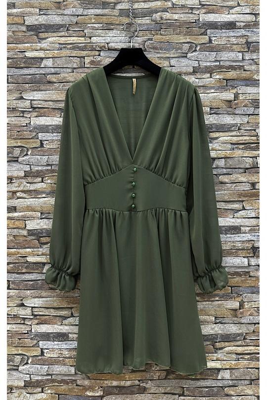 Robes courtes Femme Vert bouteille ELLE STYLE GL_8944_UNI_JULIETTE Efashion Paris