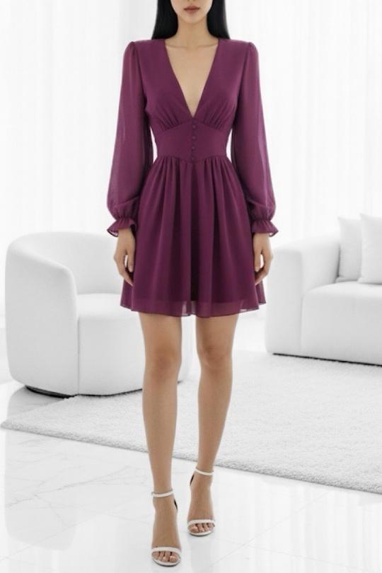 Robes courtes Femme Vert bouteille ELLE STYLE GL_8944_UNI_JULIETTE Efashion Paris