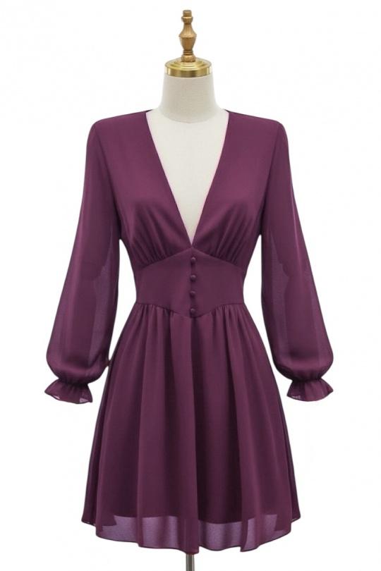 Robes courtes Femme Vert bouteille ELLE STYLE GL_8944_UNI_JULIETTE Efashion Paris