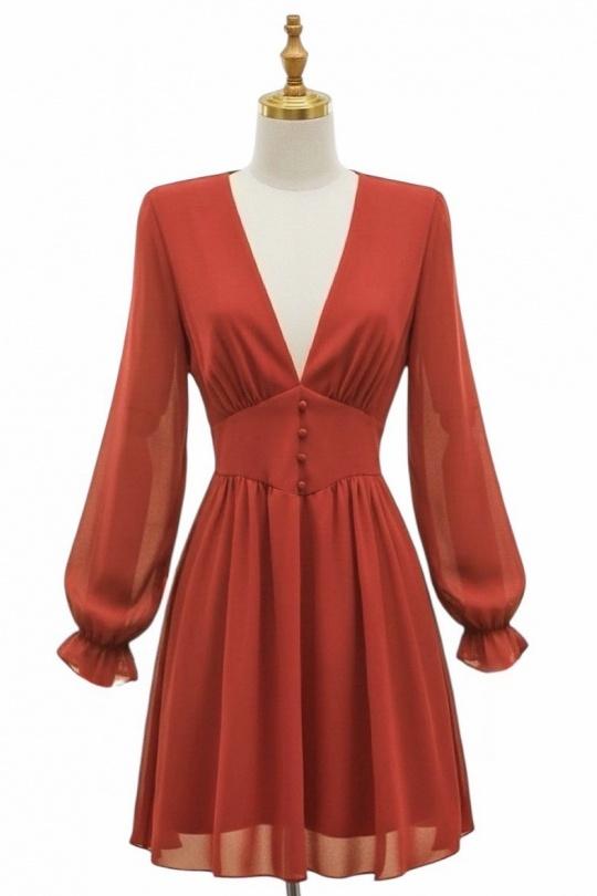 Robes courtes Femme Vert bouteille ELLE STYLE GL_8944_UNI_JULIETTE Efashion Paris