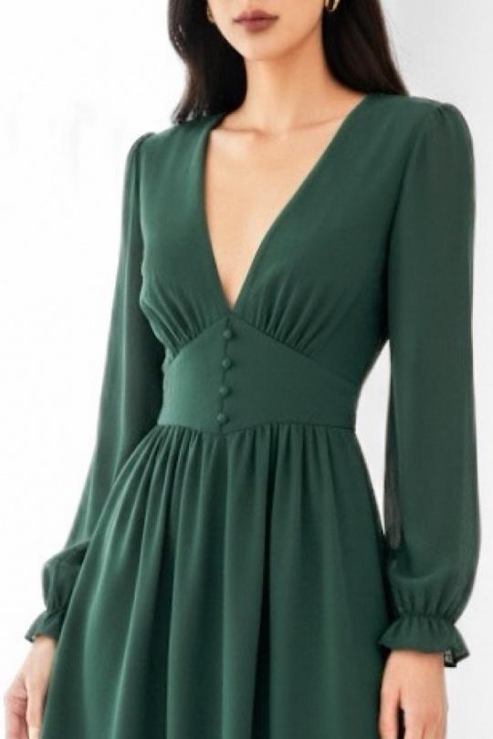 Robes courtes Femme Vert bouteille ELLE STYLE GL_8944_UNI_JULIETTE Efashion Paris