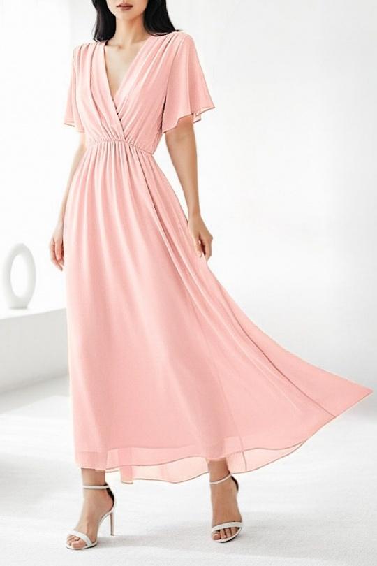 Robes longues Femme Beige ELLE STYLE TH_9699_ROSY Efashion Paris