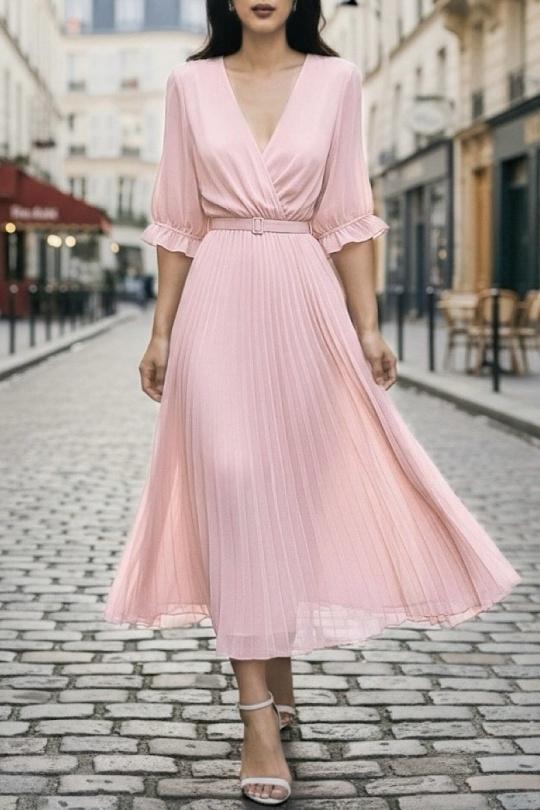 Robes longues Femme Rose ELLE STYLE TH_891_UNI_LISA Efashion Paris