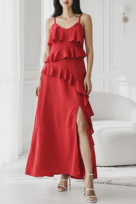 Robes longues Femme Fuschia ELLE STYLE TH_25432_TAYLOR_625. Efashion Paris