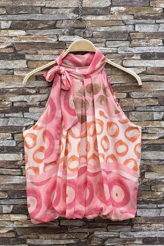 Blouses Femme rose à fleurs ELLE STYLE GL_0795_POIS_326ANAIS Efashion Paris